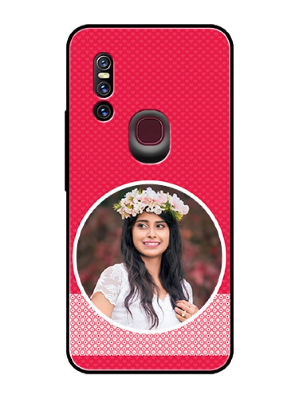 Custom Vivo V15 Personalised Glass Phone Case  - Pink Pattern Design