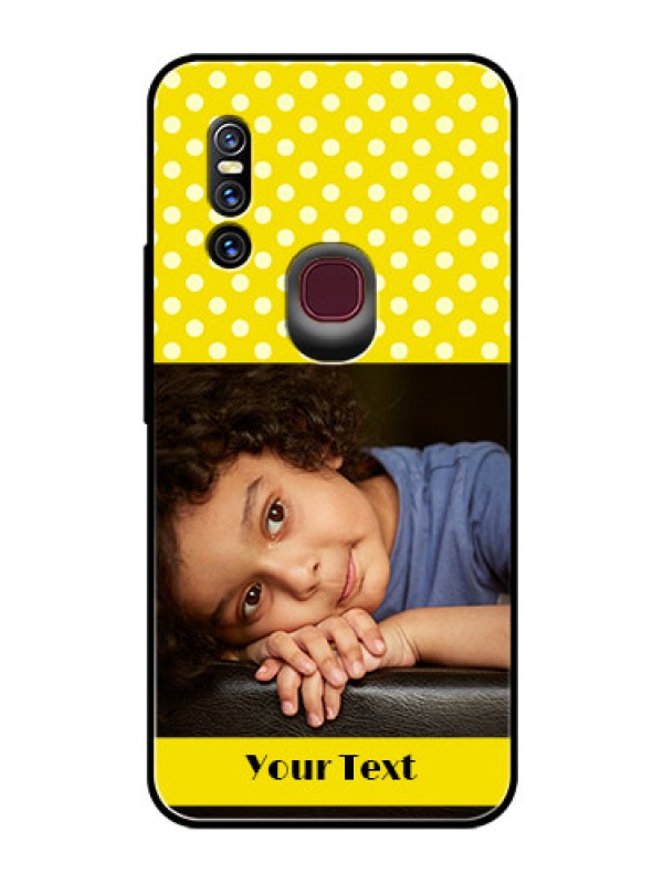 Custom Vivo V15 Custom Glass Phone Case  - Bright Yellow Case Design