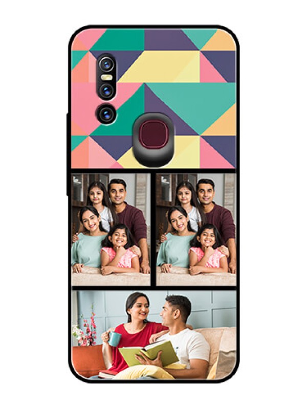Custom Vivo V15 Custom Glass Phone Case  - Bulk Pic Upload Design