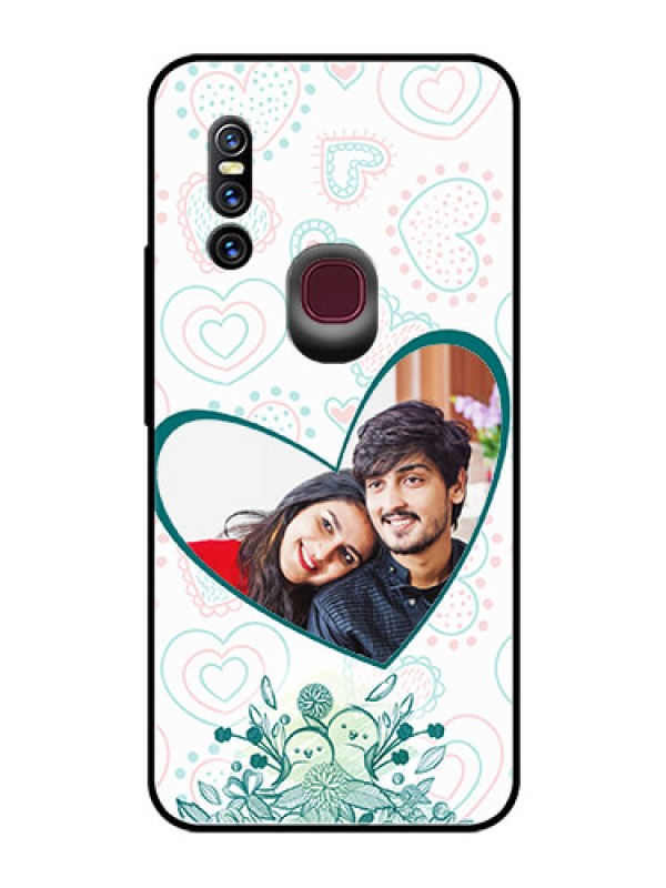Custom Vivo V15 Photo Printing on Glass Case  - Premium Couple Design