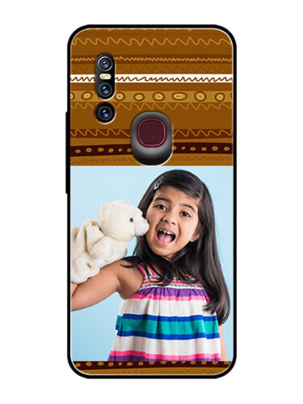 Custom Vivo V15 Custom Glass Phone Case  - Friends Picture Upload Design 