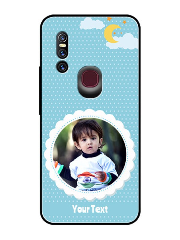 Custom Vivo V15 Personalised Glass Phone Case  - Violet Pattern Design