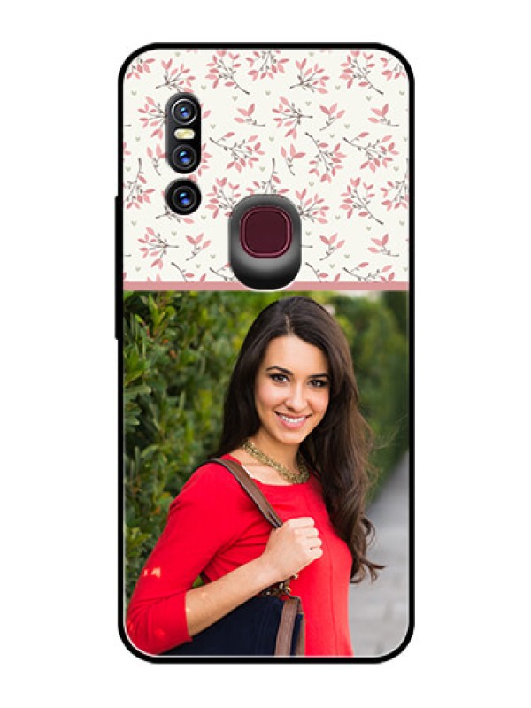 Custom Vivo V15 Custom Glass Phone Case  - Premium Floral Design