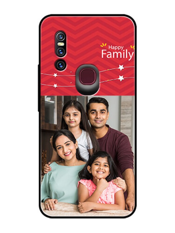 Custom Vivo V15 Personalized Glass Phone Case  - Happy Family Design