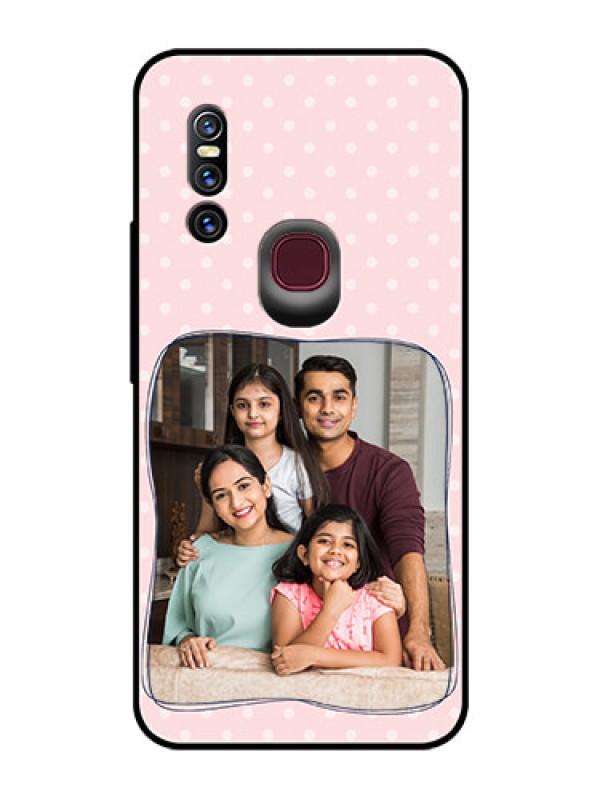 Custom Vivo V15 Custom Glass Phone Case  - Family with Dots Design