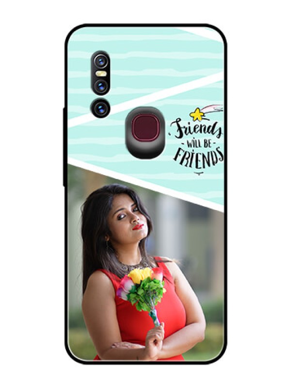 Custom Vivo V15 Custom Glass Phone Case  - Friends Picture Icon Design