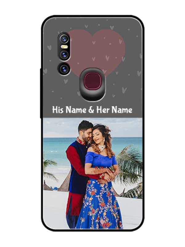 Custom Vivo V15 Custom Glass Mobile Case  - Buy Love Design with Photo Online
