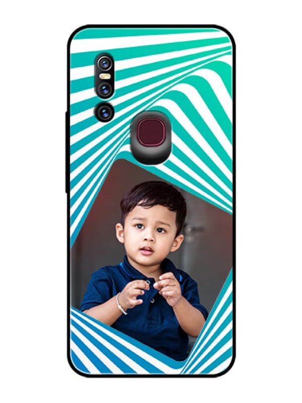 Custom Vivo V15 Personalized Glass Phone Case  - Abstract Spiral Design