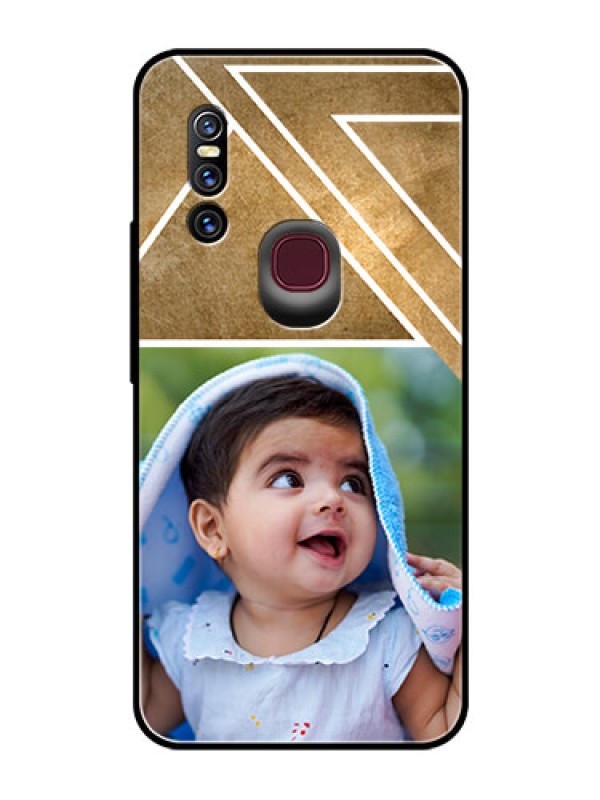 Custom Vivo V15 Personalized Glass Phone Case  - Gradient Abstract Texture Design