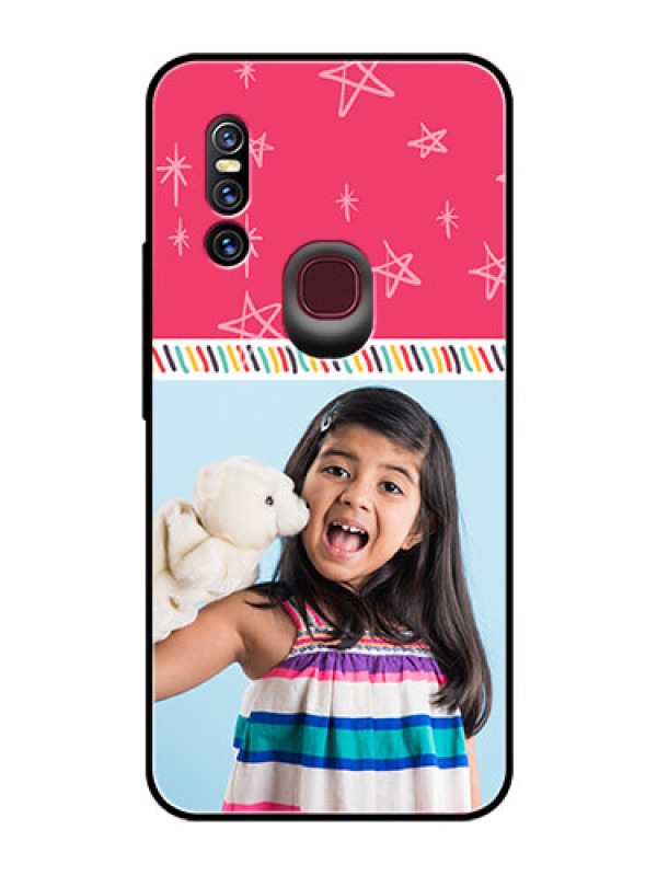 Custom Vivo V15 Personalized Glass Phone Case  - Line art design