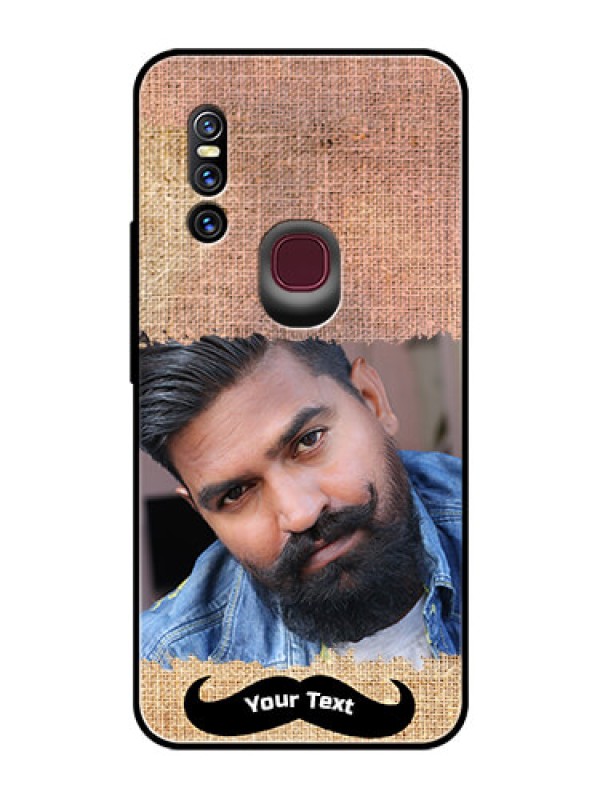 Custom Vivo V15 Personalized Glass Phone Case  - with Texture Design