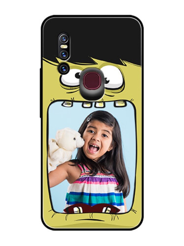 Custom Vivo V15 Personalized Glass Phone Case  - Cartoon monster back case Design