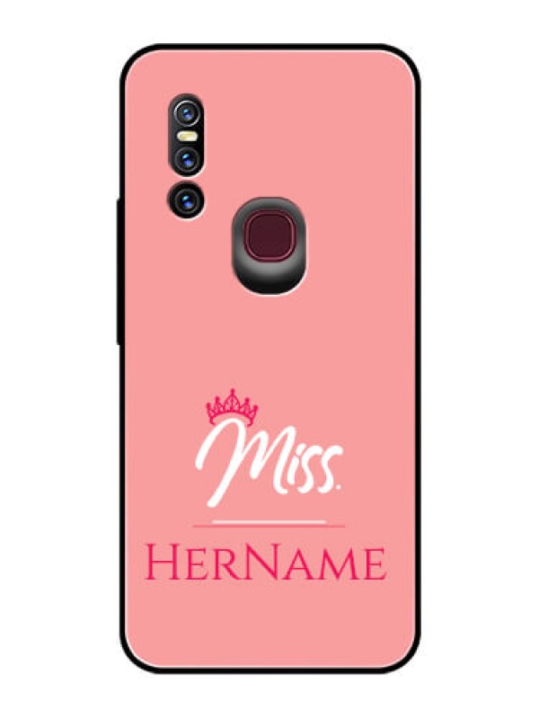 Custom Vivo V15 Custom Glass Phone Case Mrs with Name