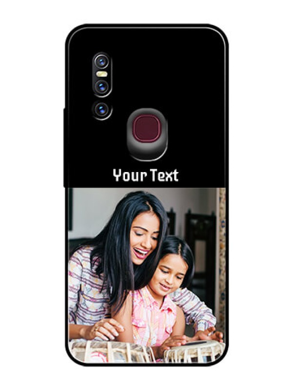 Custom Vivo V15 Photo with Name on Glass Phone Case
