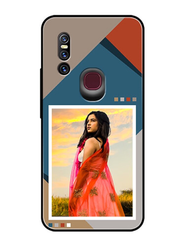 Custom Vivo V15 Personalized Glass Phone Case - Retro color pallet Design