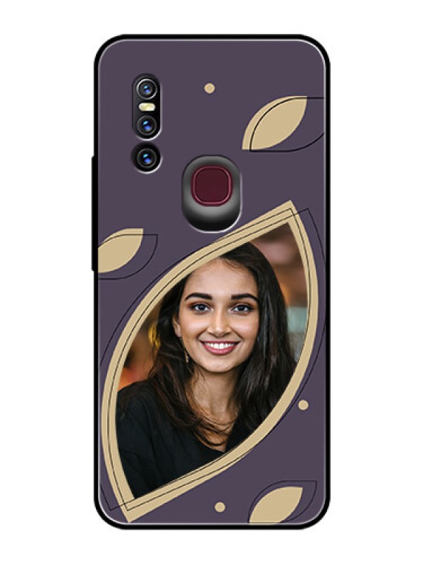 Custom Vivo V15 Custom Glass Mobile Case - Falling Leaf Design