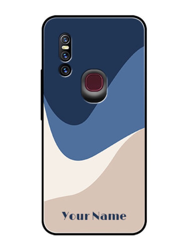 Custom Vivo V15 Custom Glass Phone Case - Abstract Drip Art Design