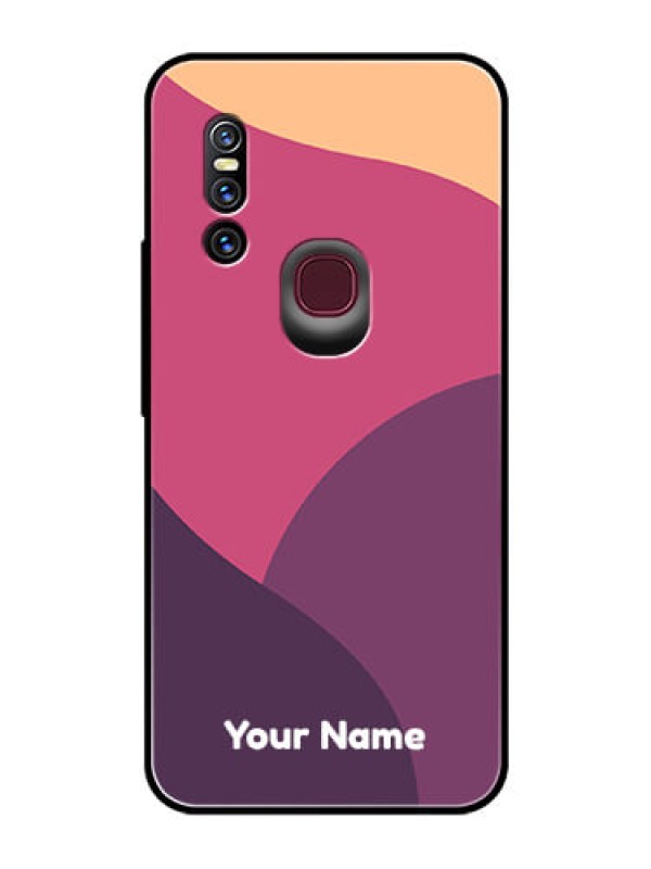 Custom Vivo V15 Custom Glass Phone Case - Mixed Multi-colour abstract art Design