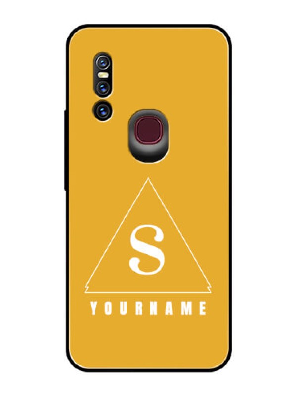 Custom Vivo V15 Personalized Glass Phone Case - simple triangle Design