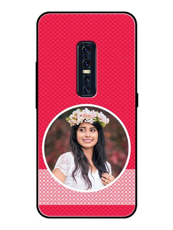 Custom Vivo V17 Pro Personalised Glass Phone Case  - Pink Pattern Design