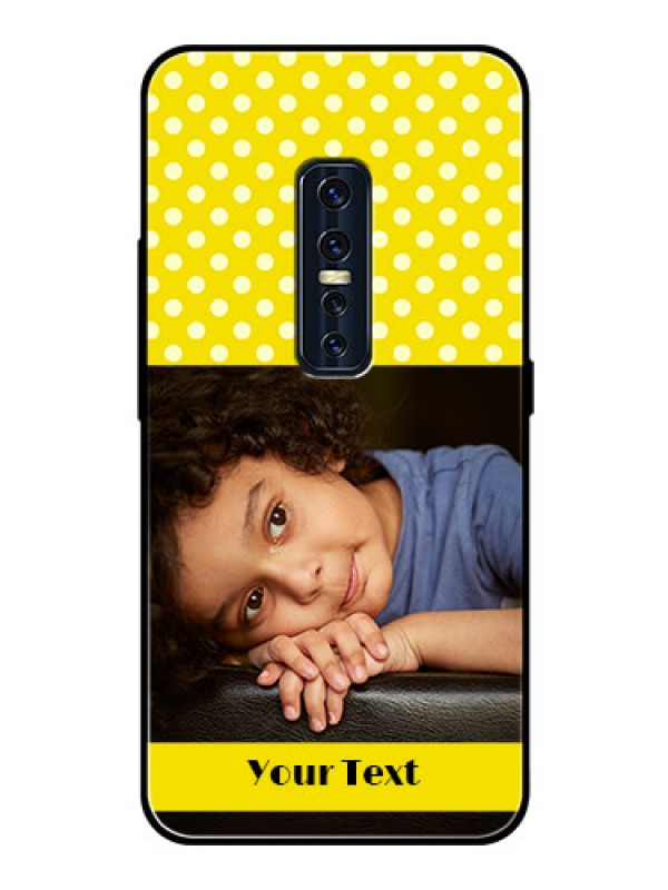 Custom Vivo V17 Pro Custom Glass Phone Case  - Bright Yellow Case Design