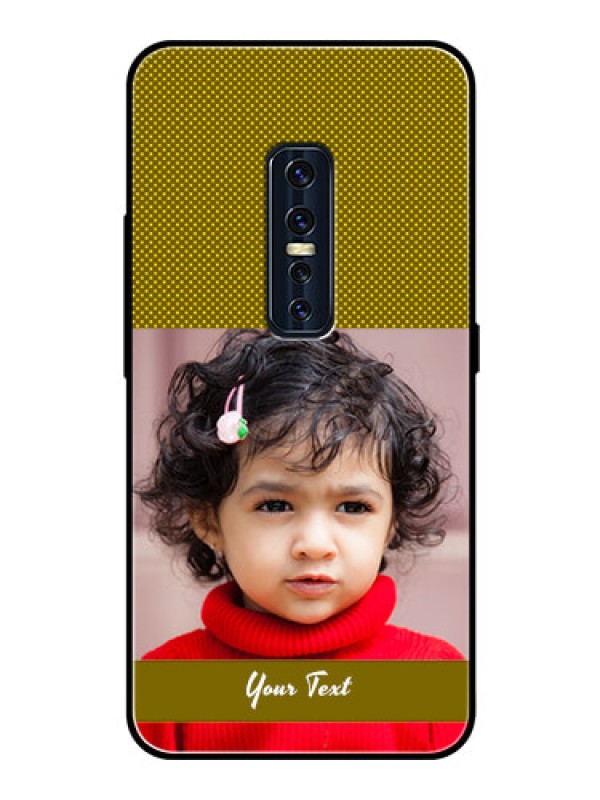 Custom Vivo V17 Pro Custom Glass Phone Case  - Simple Green Color Design