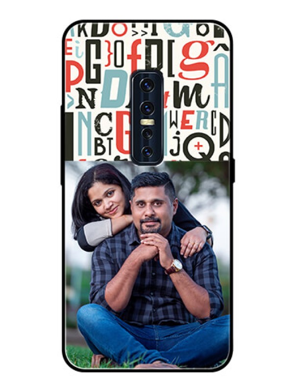 Custom Vivo V17 Pro Personalized Glass Phone Case  - Alphabet Design