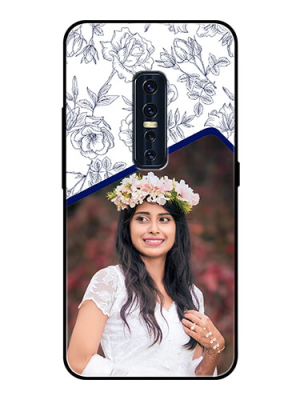 Custom Vivo V17 Pro Personalized Glass Phone Case  - Premium Floral Design