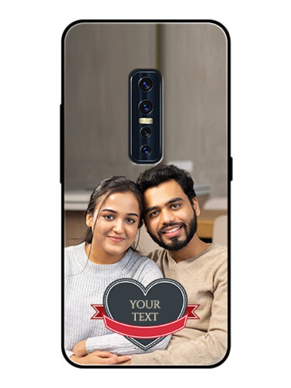 Custom Vivo V17 Pro Custom Glass Phone Case  - Just Married Couple Design