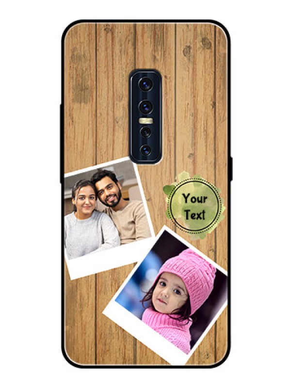 Custom Vivo V17 Pro Custom Glass Phone Case  - Wooden Texture Design