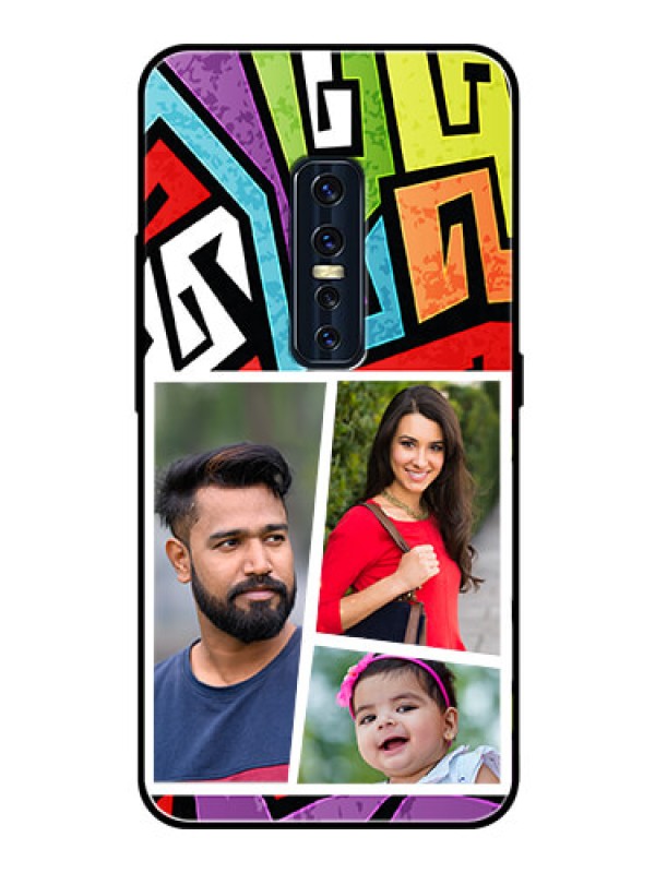 Custom Vivo V17 Pro Custom Glass Phone Case  - Graffiti pattern Design