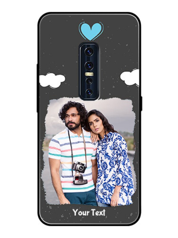 Custom Vivo V17 Pro Custom Glass Phone Case  - Splashes with love doodles Design