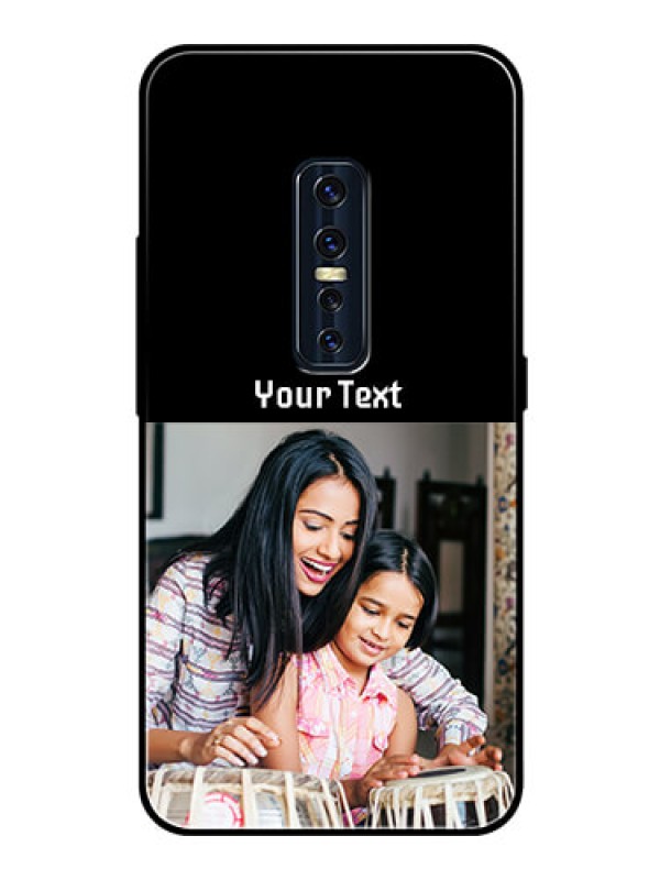 Custom Vivo V17 Pro Photo with Name on Glass Phone Case