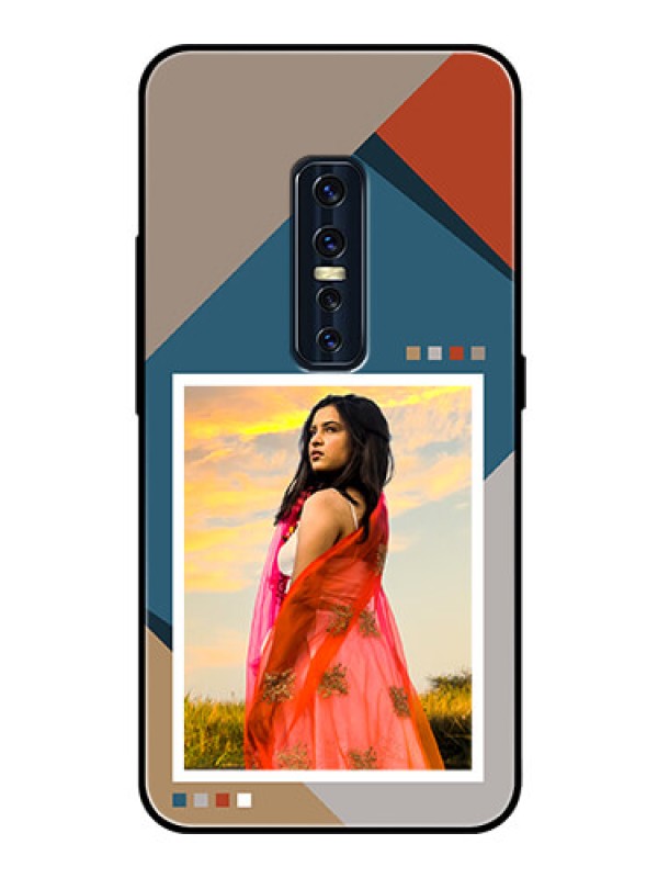 Custom Vivo V17 Pro Personalized Glass Phone Case - Retro color pallet Design