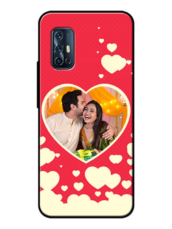 Custom Vivo V17 Custom Glass Mobile Case  - Love Symbols Phone Cover Design