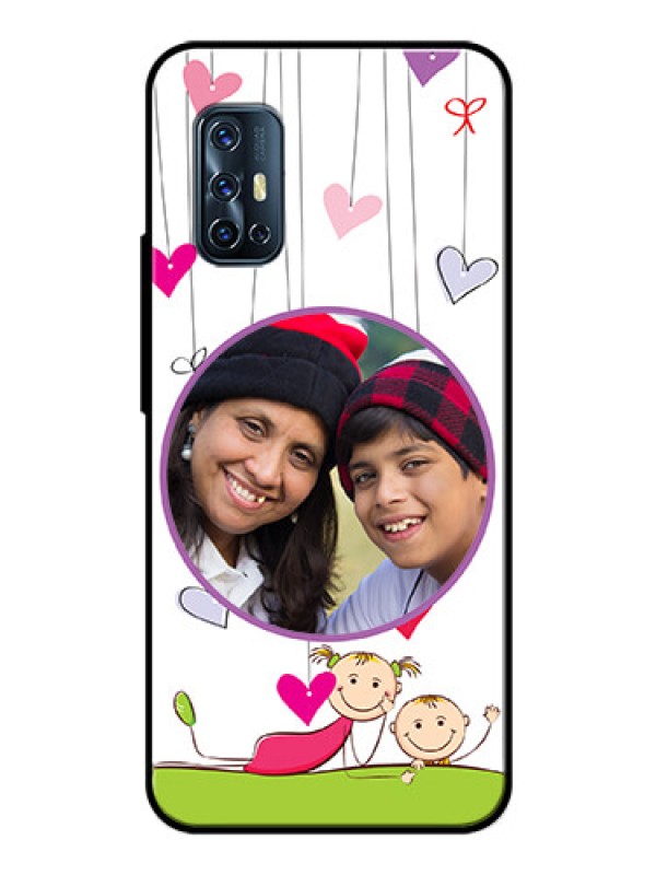 Custom Vivo V17 Photo Printing on Glass Case  - Cute Kids Phone Case Design
