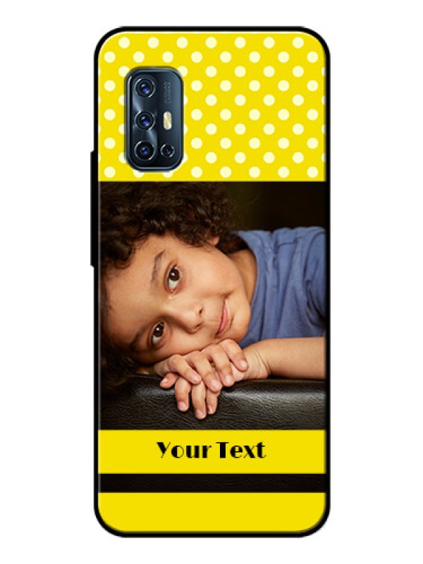 Custom Vivo V17 Custom Glass Phone Case  - Bright Yellow Case Design
