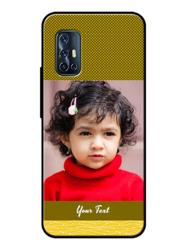Custom Vivo V17 Custom Glass Phone Case  - Simple Green Color Design