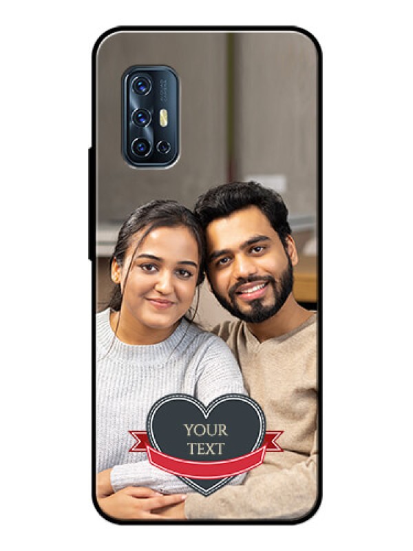 Custom Vivo V17 Custom Glass Phone Case  - Just Married Couple Design