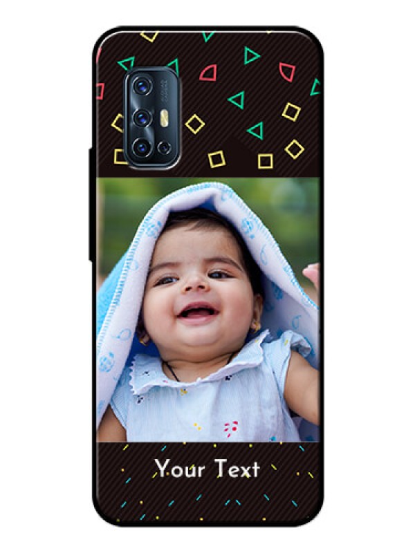 Custom Vivo V17 Custom Glass Phone Case  - with confetti birthday design