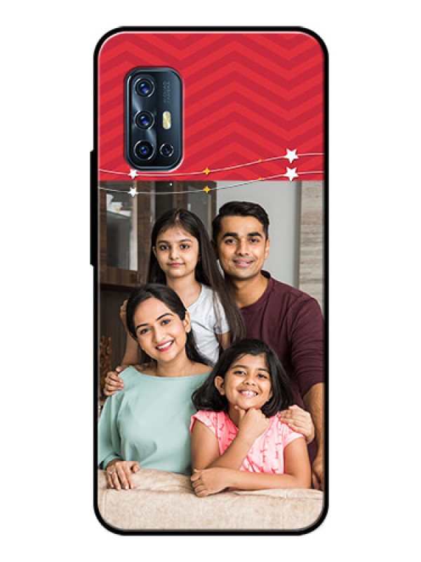 Custom Vivo V17 Personalized Glass Phone Case  - Happy Family Design