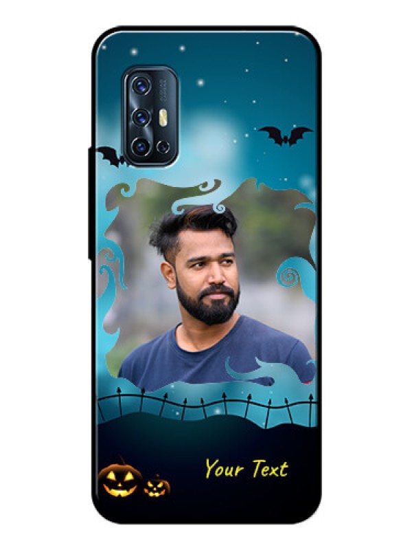 Custom Vivo V17 Custom Glass Phone Case  - Halloween frame design