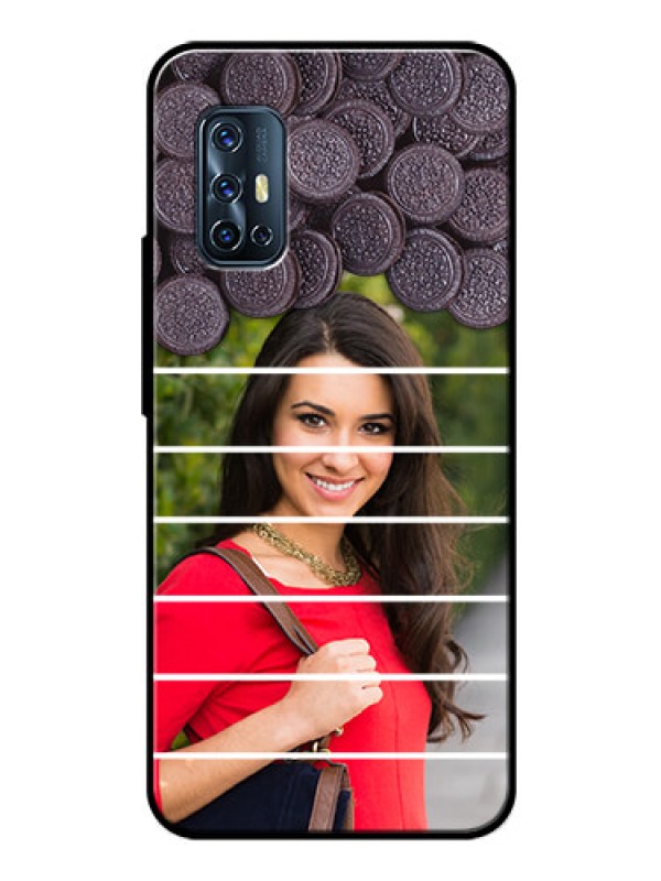 Custom Vivo V17 Custom Glass Phone Case  - with Oreo Biscuit Design