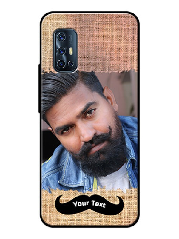 Custom Vivo V17 Personalized Glass Phone Case  - with Texture Design