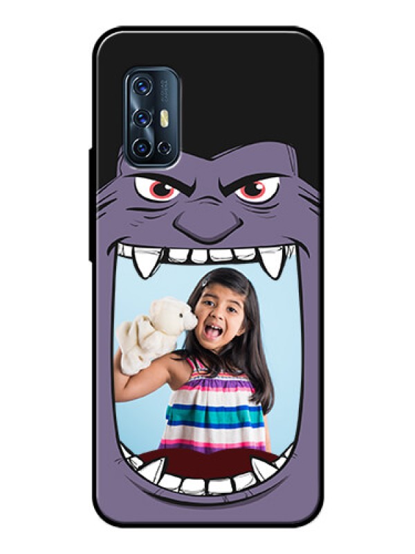 Custom Vivo V17 Custom Glass Phone Case  - Angry Monster Design