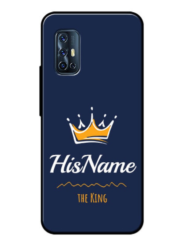 Custom Vivo V17 Glass Phone Case King with Name