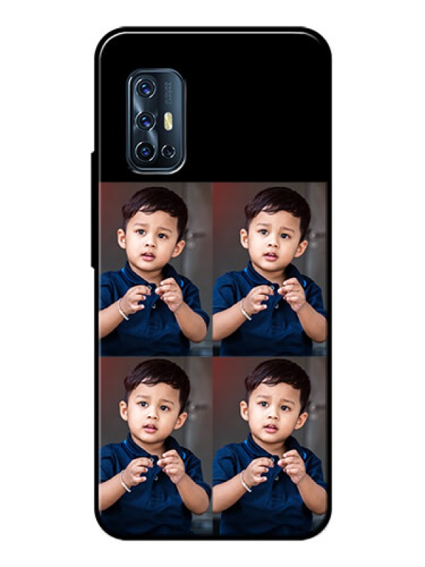 Custom Vivo V17 4 Image Holder on Glass Mobile Cover