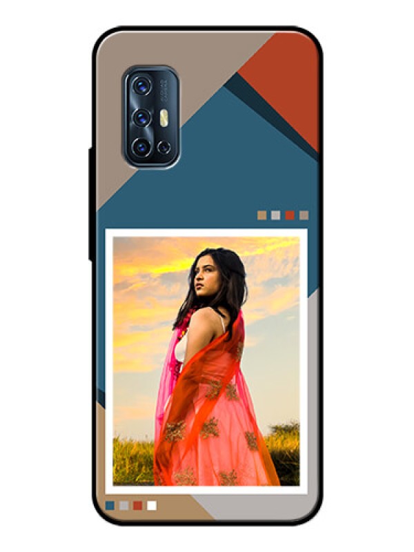 Custom Vivo V17 Personalized Glass Phone Case - Retro color pallet Design