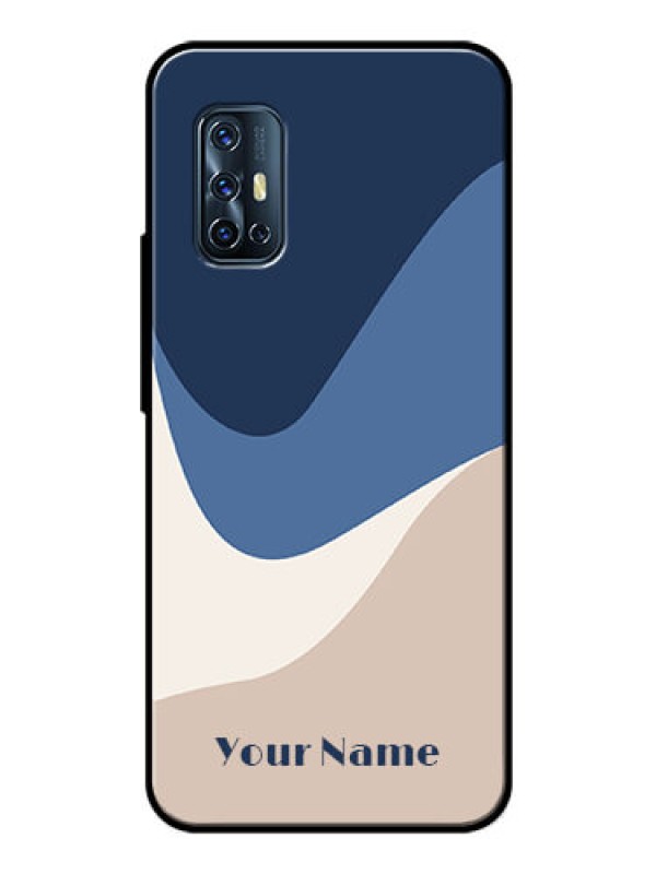 Custom Vivo V17 Custom Glass Phone Case - Abstract Drip Art Design