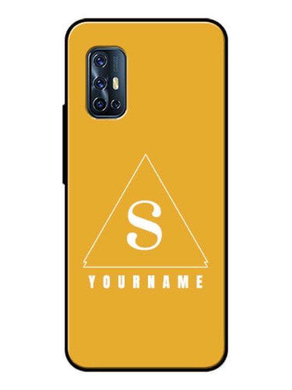 Custom Vivo V17 Personalized Glass Phone Case - simple triangle Design